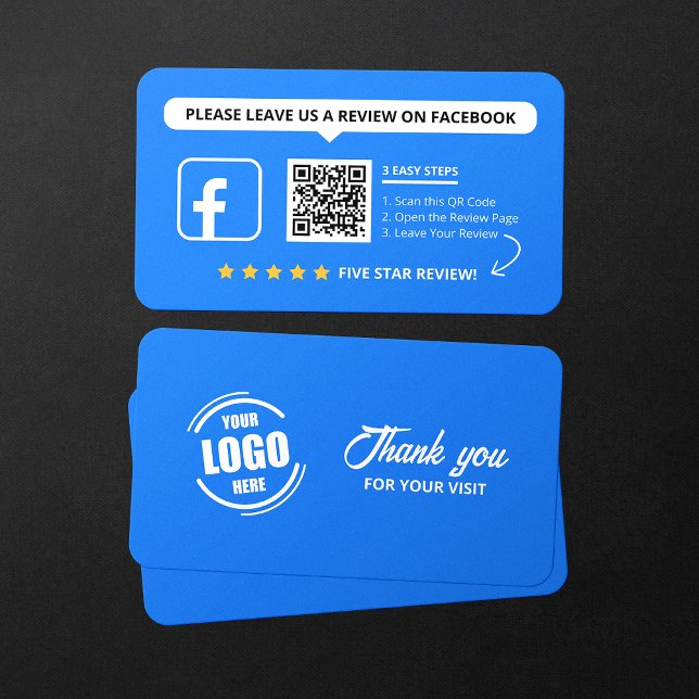 Tarjeta De Visita FB Reviews Rate My Business 5 Star QR Code (Subido por el creador)