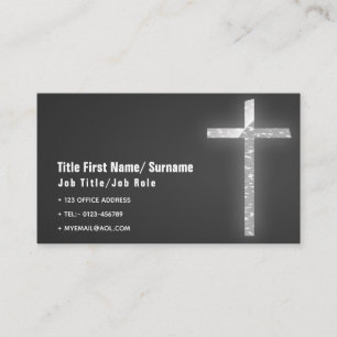 Tarjeta De Visita Fe de la Iglesia de Contacto del Sacerdote Católic
