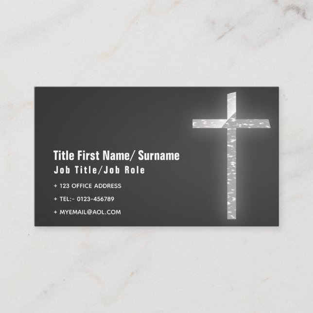 Tarjeta De Visita Fe de la Iglesia de Contacto del Sacerdote Católic (Anverso)