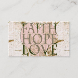 Tarjeta De Visita Fe, esperanza y amor