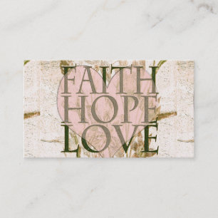 Tarjeta De Visita Fe, esperanza y amor