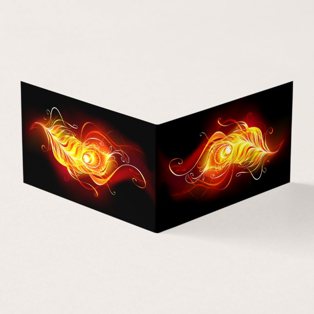 Tarjeta De Visita Feather Peacock (Exterior)