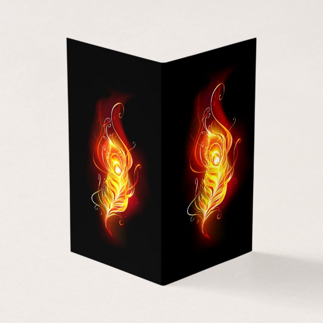 Tarjeta De Visita Feather Peacock (Exterior)