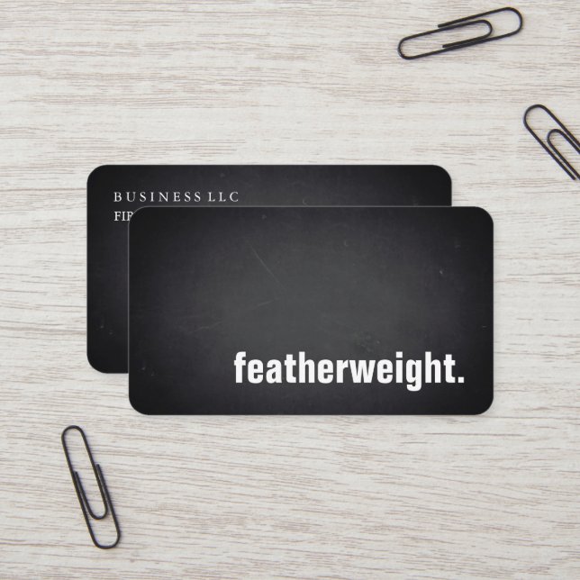 Tarjeta De Visita featherweight. Modern Blackboard Professional (Anverso/Reverso In Situ)
