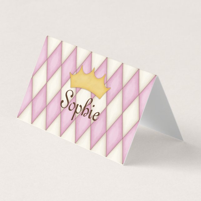 Tarjeta De Visita Fecha de juego personalizada de Princesa Harlequin (Anverso)