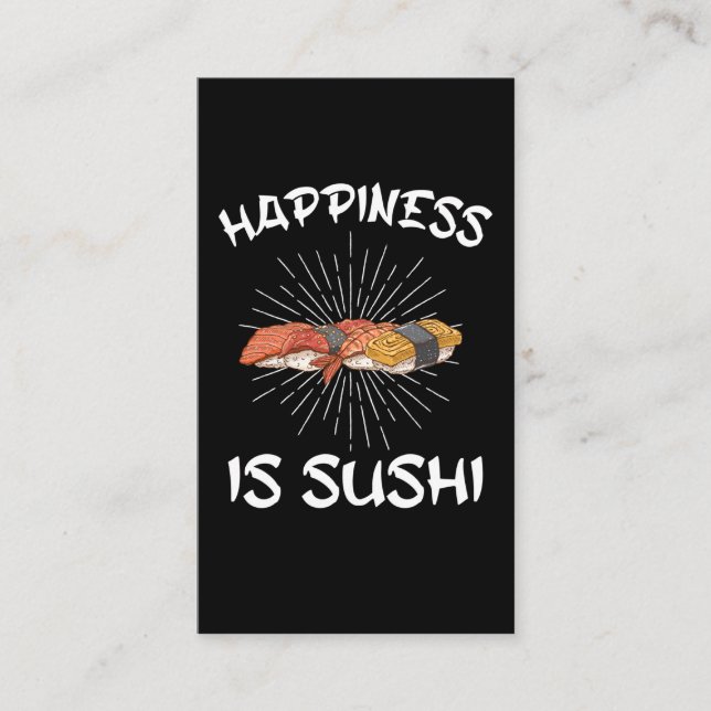 Tarjeta De Visita Felicidad Sushi Cocina japonesa Rice Nigiri Lover (Anverso)