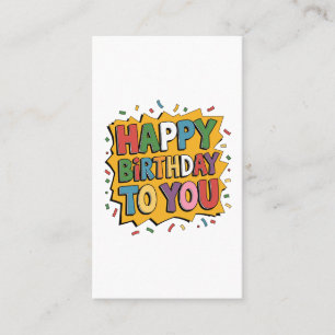 Tarjeta De Visita Felicidades Comic Burst