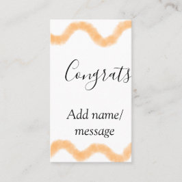 Tarjeta De Visita Felicidades espiral naranja frontera española boho
