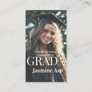 Tarjeta De Visita Felicidades graduado nombre universidad nombre pro
