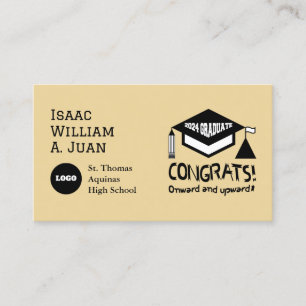 Tarjeta De Visita ¡Felicitaciones, graduado 2024!
