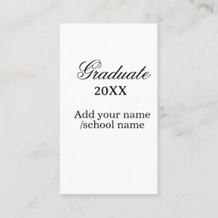 Tarjeta De Visita Felicitaciones simples de graduación minimalistas 