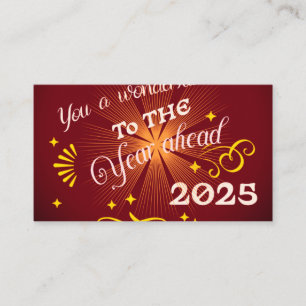Tarjeta De Visita Feliz Año Nuevo 2025