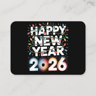 Tarjeta De Visita Feliz Año Nuevo 2026Feliz Año Nuevo 2026