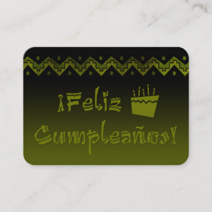 Tarjeta De Visita feliz cumpleanos arriba