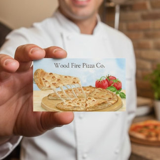 Tarjeta De Visita Feliz Cumpleaños Pizza Quesera