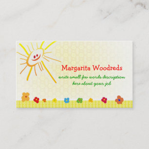 tarjeta de visita feliz de los niños