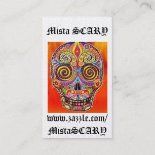Tarjeta de visita feliz del perfil del cráneo del