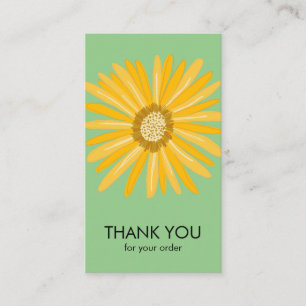 Tarjeta De Visita Feliz Día Amarillo Gracias Iconos Sociales