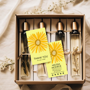 Tarjeta De Visita Feliz Día Amarillo Gracias Iconos Sociales