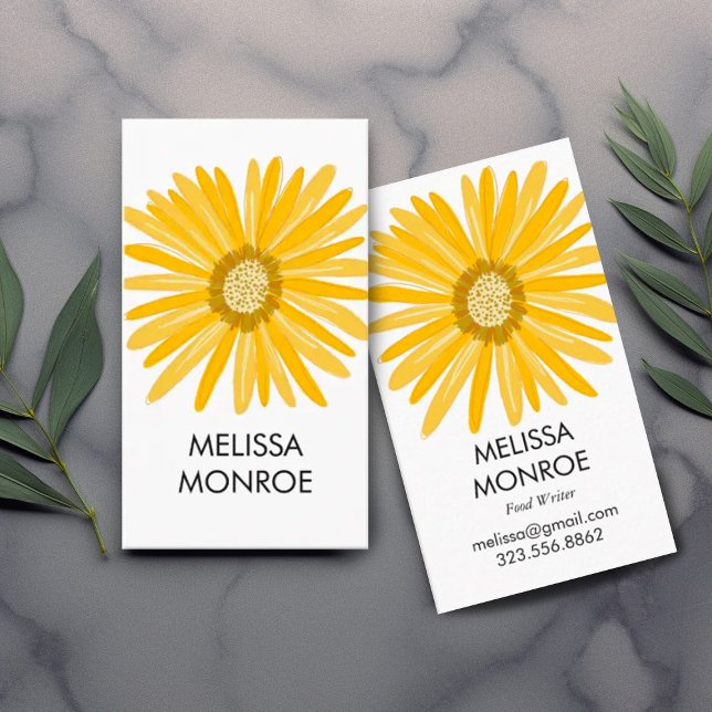 Tarjeta De Visita Feliz Día Amarillo ilustrado (Subido por el creador)