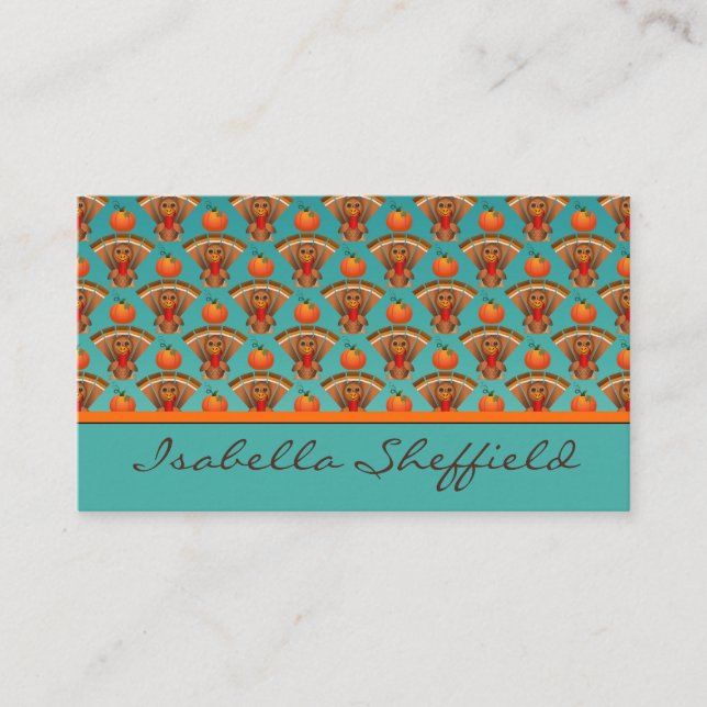 Tarjeta De Visita Feliz Día de Acción de Gracias (Anverso)