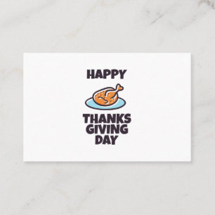 Tarjeta De Visita feliz día de acción de gracias