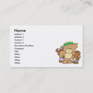 Tarjeta De Visita feliz día del padre ositos de peluche diseño