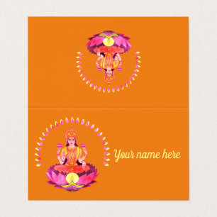 Tarjeta De Visita Feliz Diwali - Diosa Deepalavi Lakshmi 1