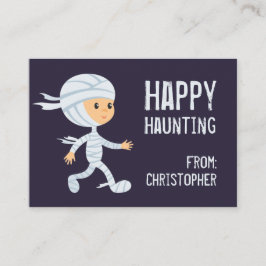 Tarjeta De Visita Feliz Haunting Mummy Halloween Classroom Card