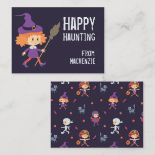 Tarjeta De Visita Feliz Haunting Walloween Classroom Card