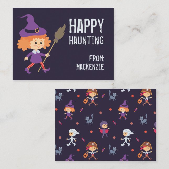 Tarjeta De Visita Feliz Haunting Walloween Classroom Card (Anverso / Reverso)