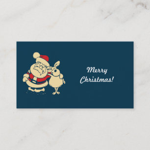 Tarjeta De Visita Feliz Navidad Santa