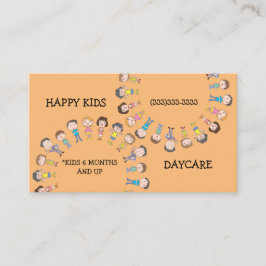 Tarjeta De Visita FELIZ NIÑOS jugando a un cuidado diurno