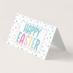 Tarjeta De Visita Feliz Pastel de Pascua Dots Goodie Bag Topper
