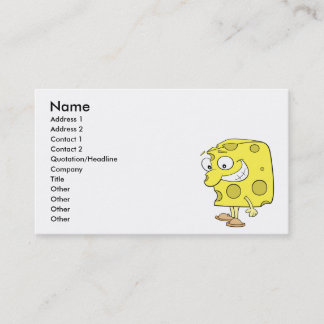 Tarjeta De Visita feliz personalizado de queso suizo tonto