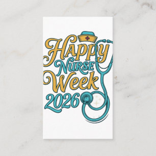 Tarjeta De Visita Feliz Semana de las Enfermeras 2026 Diseño de Cami