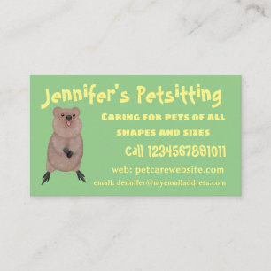 Tarjeta De Visita Feliz y lindo diseño de personalizados de quokka