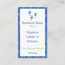 Tarjeta de visita femenina Blue Heart