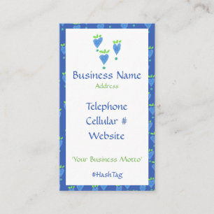 Tarjeta de visita femenina Blue Heart