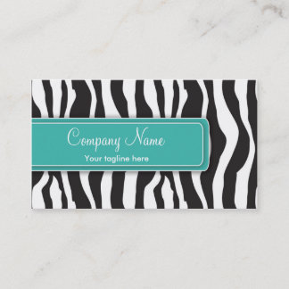 Tarjeta de visita femenina del estampado de zebra