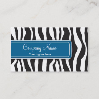 Tarjeta de visita femenina del estampado de zebra