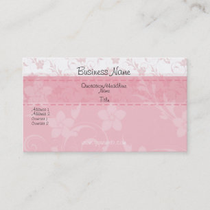 Tarjeta De Visita Femenino floral rosado elegante