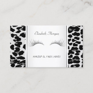Tarjeta De Visita Femenino Moderno Elegante, Estampado de Leopardo,