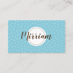 Tarjeta De Visita Femenino moderno profesional azul y marrón