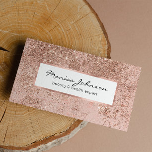 Tarjeta De Visita Femenino se ruboriza el falso mármol color de ros