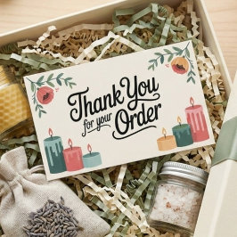 Tarjeta De Visita Feminine Elegant Small Business Thank You