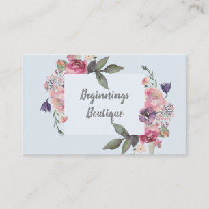 Tarjeta De Visita Feminine Floral Pastel Boutique
