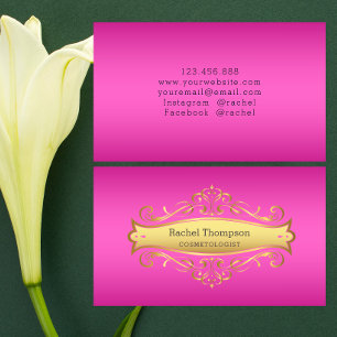 Tarjeta De Visita Feminine Girly Simple Beauty Pink