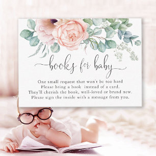 Tarjeta De Visita Feminine Pastel Pink Books for Baby Enclosure Card