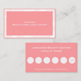 Tarjeta De Visita Feminine Rose Pink Beauty Center Loyalty Card